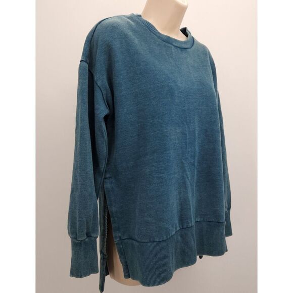 90 Degree Pullover Sweatshirt Women's Size Medium Teal Green Relaxed Fit - Picture 3 of 8